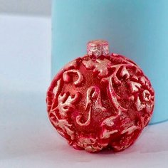 Силиконовая форма для мыла Елочный шар, для свечей гипса 1шт 5,5 х 5 х 5 см Нет бренда