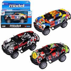 Машинка Junfa Джип граффити1:32 металлический с открывающимися дверцами инерционный Китай