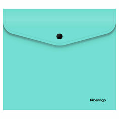 Папка-конверт на кнопке Berlingo "Instinct" А5+, 200мкм, мятный, (12шт.)