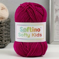 Пряжа 100% акрил "Softy Kids" 90м ±5м 50 гр цвет 14 розовато-лиловый (2 шт) Softino