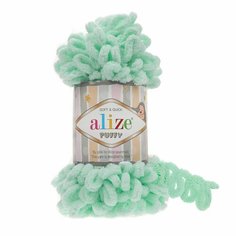 Пряжа ALIZE Puffy (Alize), св. мята - 899, 100% микрополиэстер, 5 мотков, 100 г, 9.5 м.
