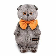 Мягкая игрушка BUDI BASA Кот Басик в рыжем бархатном банте 30 см Ks30-031