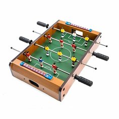 Настольная игра мини футбол для детей и для взрослых, поле 40.5х29.5см, 2 мяча, 12 фигурок футболистов, подарок для мальчика, FG230601001C Zhorya