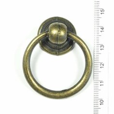 Ручка для шкатулки Кольцо Простое 0010757 бронзовый цвет 45х37 мм, цена за 1 шт. Поделки.рф