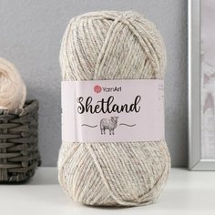 Пряжа "Shetland" 30% шерсть верджин, 70% акрил 220м/100гр (535 бел-беж-сер) Yarn Art
