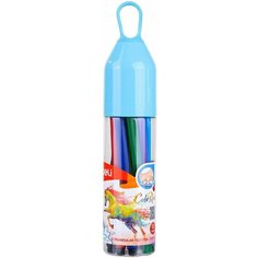 Набор фломастеров Deli ColoRun трехгр. вентилир, смываемые12цв. пластик. туба