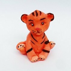 Силиконовая форма для мыла Тигренок №2 3D, для свечей, гипса 1шт Нет бренда