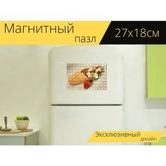 Магнитный пазл "Снэк, чили, кухня" на холодильник 27 x 18 см. Lots Prints