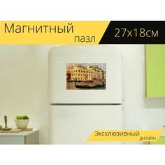 Магнитный пазл "Гондола, венеция, канал гранд" на холодильник 27 x 18 см. Lots Prints