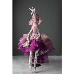 Авторская кукла "Жираф в стиле Диор пудровая" ручная работа, интерьерная Кукольная коллекция Натальи Кондратовой
