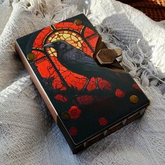 Дайскейс для кубиков на коже днд "Предвестник" / dungeon and dragon Чудеса леса