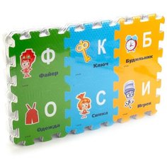 Коврик-пазл "играем вместе" "фиксики" С вырезанными буквами В ПАК. 15x15x1СМ 36шт