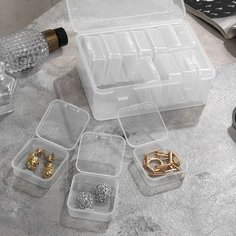 Органайзер для украшений антиокислительный на 14 ячеек, 16,5*12*6 см, цвет прозрачный Queen Fair