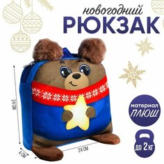 Рюкзак детский «Мишка со звездой», 24х24 см Milo Toys