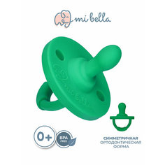 Соска-пустышка цельнолитая силиконовая Mibella (Мибелла) ортодонтическая 0+ мес. зеленая