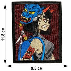 Нашивка, шеврон, патч (patch) Аниме Куноичи демон большая, размер 11,8*9,5 см Rocknrolla