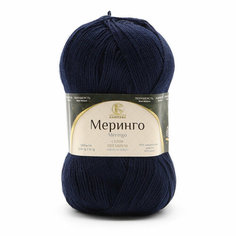 Пряжа для вязания Камтекс Меринго 100гр 380м. (мериносовая шерсть 50%, акрил 50%) (173 синий), 5 мотков