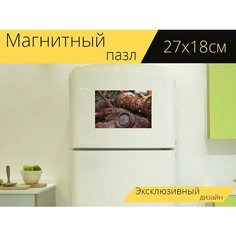 Магнитный пазл "Коробка передач, металлолом, технология" на холодильник 27 x 18 см. Lots Prints