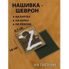 Нашивка-шеврон, тактический "Русский солдат" с липучкой, 10 х 8,5 см Noname