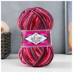 Пряжа "Superwash comfort socks" 75% шерсть, 25% полиамид 420м/100гр (2698), 1шт Alize