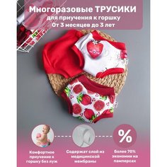 Трусики для приучения к горшку, многоразовые подгузники, многослойные, непромокаемые Heart Made Liza