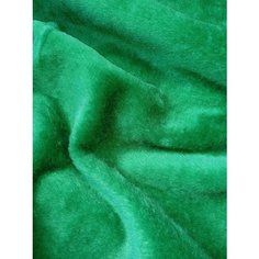 Ткань Мех искусственный зеленый с ворсом 9 мм для шитья игрушек и рукоделия, И-144, отрез 100x50 см КиКТойс