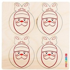 Набор для творчества «Новогодние раскраски. Дед Мороз», 2 штуки Smile Decor