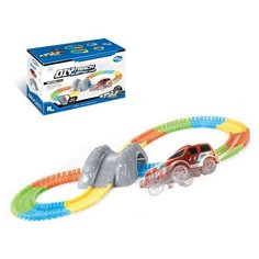 Автотрек «Магический Трек», гибкий, светится в темноте, 98 деталей Noname