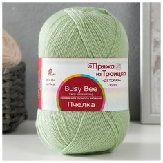 Пряжа "Пчелка" 100% акрил 500м/100гр (448 св. оливковый), 1шт Троицкая камвольная фабрика