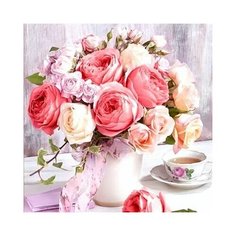 Алмазная мозаика на подрамнике 30*30 Букет