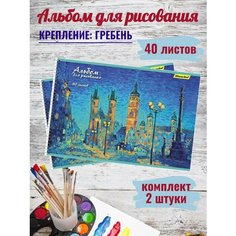 Альбом для рисования 40 листов 2 шт 1364871 Silwerhof