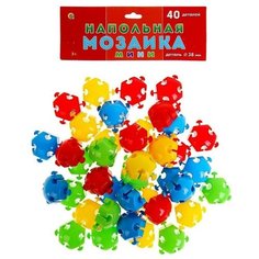 Мозаика напольная, 40 элементов, в пакете Рыжий кот