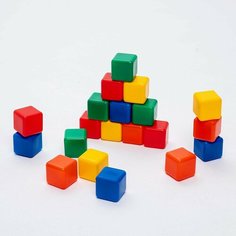 Набор цветных кубиков, 20 штук, 4 × 4 см Россия