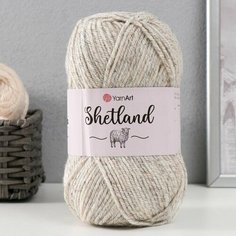 2шт, Пряжа "Shetland" 30% шерсть верджин, 70% акрил 220м/100гр (535 бел-беж-сер) Yarn Art