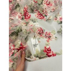 Ткань Плательно-блузочная органза с легким крэш-эффектом в стилистике деворе, 1 м. Noname