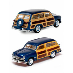 Машинка металлическая Kinsmart 1:40 «1949 Ford Woody Wagon» инерционная, синяя KT5402D-4