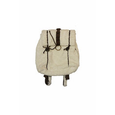 Leya.me HRS-207 Белый детский рюкзак для девочки, из искусственной овчины