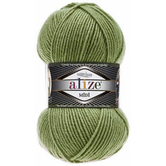 Пряжа Alize Superlana Midi оливковый (620), 25%шерсть/75%акрил, 170м, 100г, 1шт