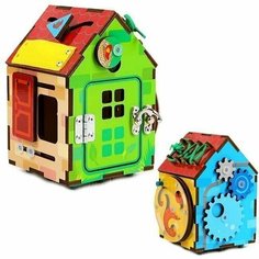 Деревянный Развивающая игра Бизи-домик Нет бренда