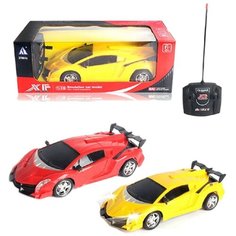 Игрушка машинка Lamborghini на пульте радиоуправления для мальчика, на батарейках, световые эффекты, масштаб 1:18 Zhorya