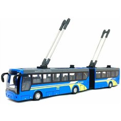 Радиоуправляемый троллейбус-гармошка 36 см, с аккумулятором, движется во всех направлениях, подсветка салона, светятся фары JC