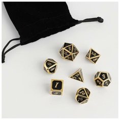 --- Набор кубиков для D&D (Dungeons and Dragons, ДнД), "Золото", 7 шт