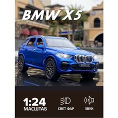 Машинка Машинка NEWWAO 1:24 BMW X5 1:24, 21 см, синий Shantou Fengchengjia Trading