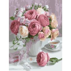 Картина по номерам Бело-розовые цветы 40х50 см Hobby Home