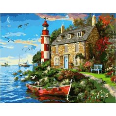 Картина по номерам Дом смотрителя маяка 40х50 см Hobby Home