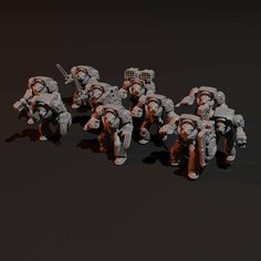 Игровые фигурки Space Marine Deathwing Warhammer 40K 10шт. (Space Marines Deathwing 40K) (Warhammer, Вархаммер) Нет бренда