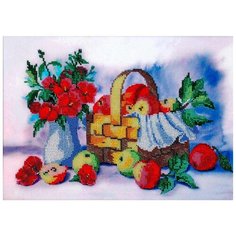 Hobby & Pro Набор для вышивания бисером Лукошко яблок 35 х 25 см (БН-3101) разноцветный