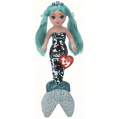 Мягкая игрушка TY Sea sequins Русалка, 20 см, разноцветный