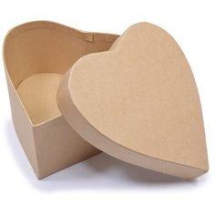 Шкатулка из картона для декорирования "Сердце", 13x13x6,5 см Альт