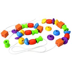 Развивающая игрушка PlanToys Собери бусы (5353), мультиколор